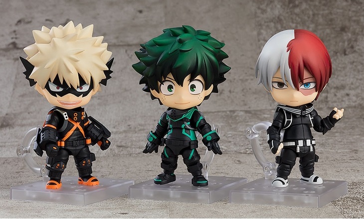 Nendoroid (Shoto Todoroki, Izuku Midoriya, Katsuki Bakugo): Stealth Suit Ver. 